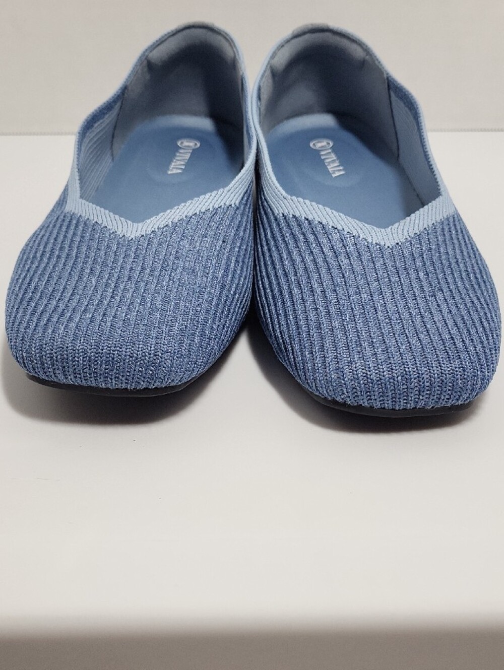 VIVAIA Margot Women's Knit Ballet Flats — Slate Blue US 8 EU 39 - Picture 6 of 7